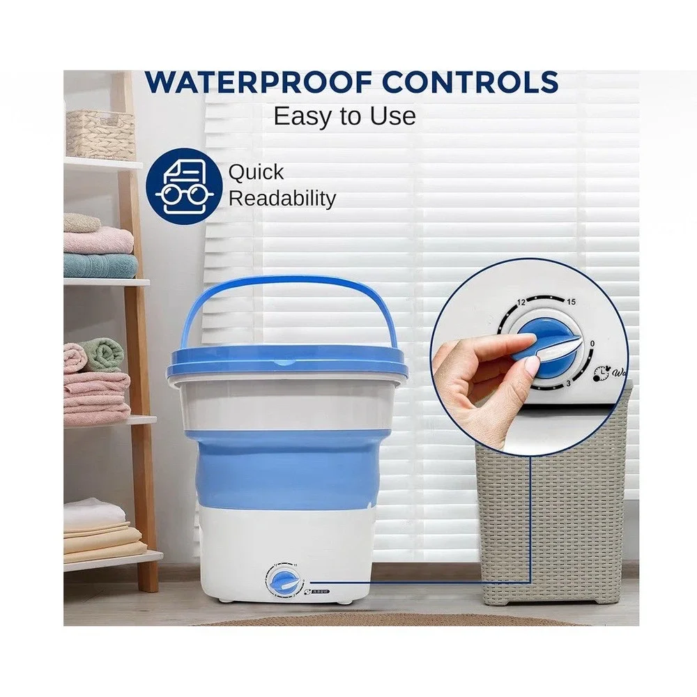 Pyle Pure Clean Foldable Mini Washing‎ Machine – Portable & Lightweight